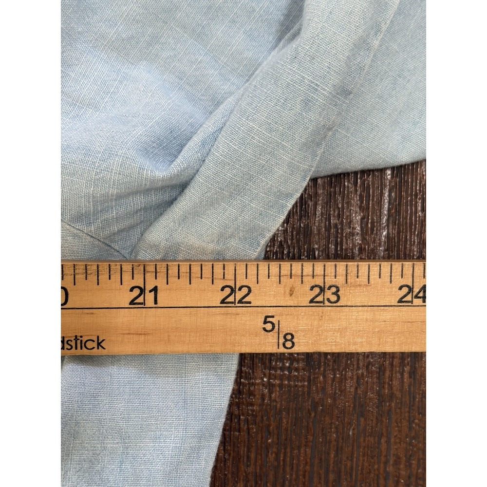 Women's J Crew Shirt Top Chambray Blue Denim XL Casual Business Prison Work - Picture 9 of 10
